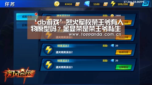 ‘db游戏’烈火军校荣王爷有人物原型吗？金显荣是荣王爷私生女吗？